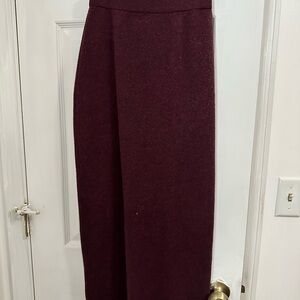 Burgundy Knit Skirt